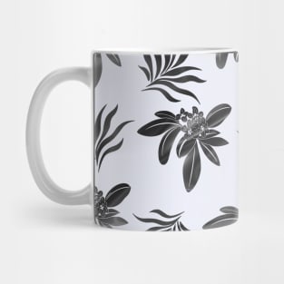 Grey silver flowers. Mug